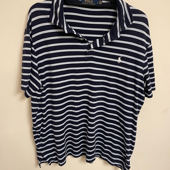 Men’s Striped Polo Ralph Lauren  Shirt Size L - Picture 1 of 4